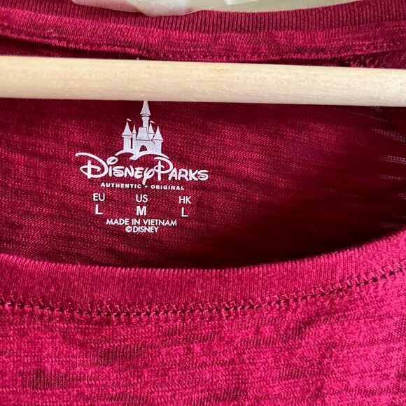 Disney Parks Womens Size M Sweatshirt Top Red Mickey‎ Sequin Zebra Animal Print - Picture 2 of 4